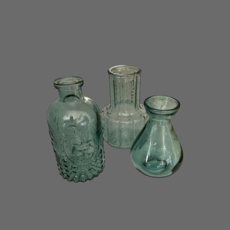 Bud Vase   Blue Vintage Glass