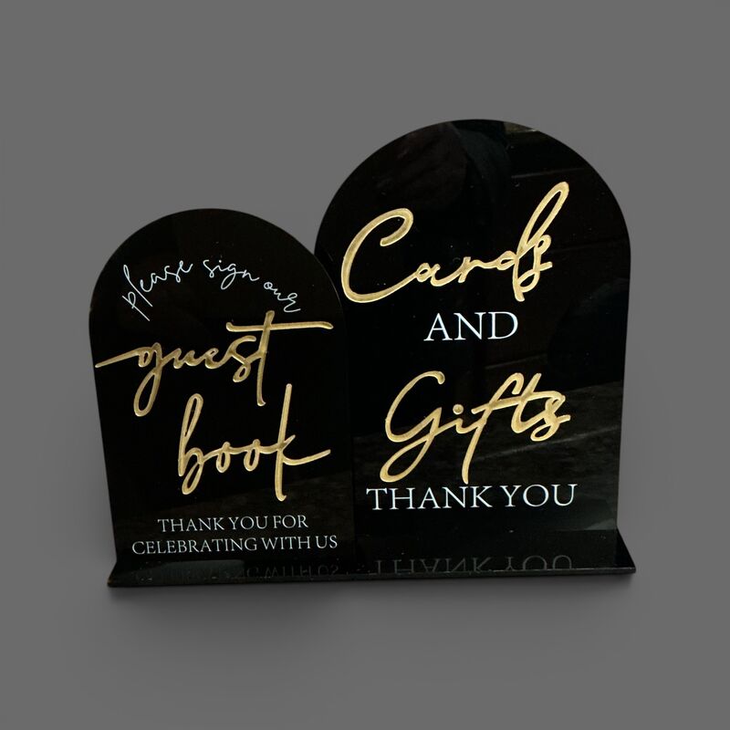 Cards and GiftsPlease Sign our Guest Book  Black Gold 