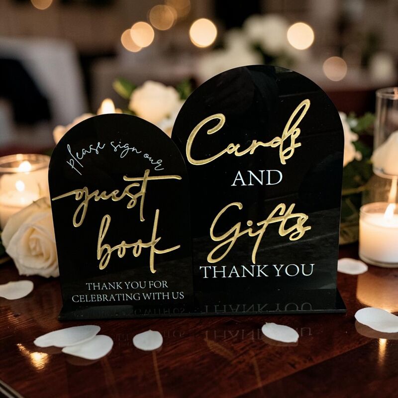Cards and GiftsPlease Sign our Guest Book  Black Gold 