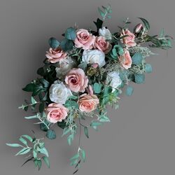 Arbour Flowers - Dusty Pink/Green 