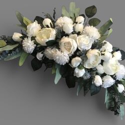 Arbour Flowers - White Silk Roses