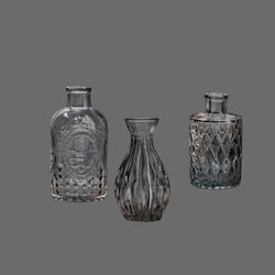 Bud Vase - Black Glass 