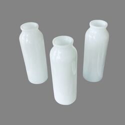 Bud Vase - White Glass  