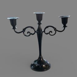 Candelabra - Black - 3 arm