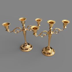 Candelabra - Gold - 3 arm 