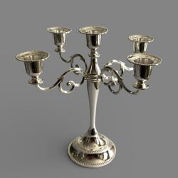 Candelabra - Silver - 5 arm 