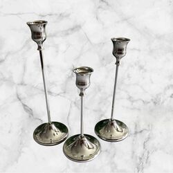 Candlestick Holders - Silver 