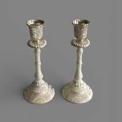 Candlesticks - Pair Vintage Silver