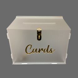 Cards Box - Frosted with Gold 