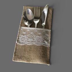 Cutlery Holders - Hessian 
