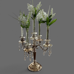Garden Candelabra Centrepiece Glass Vase
