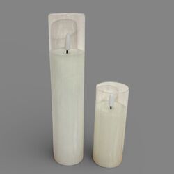 LED Candles in Glass - White 5cmW 