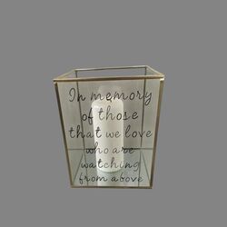 Memorial Candle Lantern - Gold Frame 