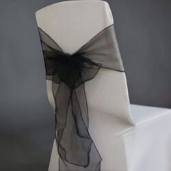 Organza Chair Sashes - Black 