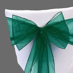 Organza Chair Sashes - Dark Green 