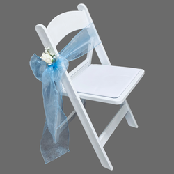 Organza Chair Sashes - Light Blue
