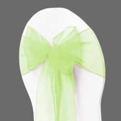 Organza Chair Sashes - Light Green