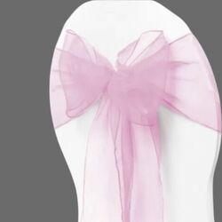 Organza Chair Sashes - Light Pink