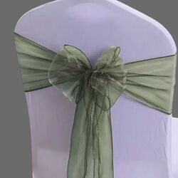 Organza Chair Sashes - Sage Green 