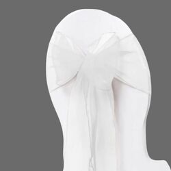 Organza Chair Sashes - White 