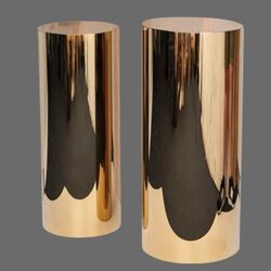 Plinths. - Round Metal Gold Mirror 80 cm & 75cm 