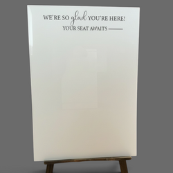 Seating Board - White Acrylic 