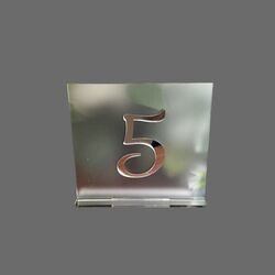 Table Numbers - Frosted with Silver Mirror. 