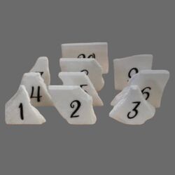Table Numbers - Marble - White
