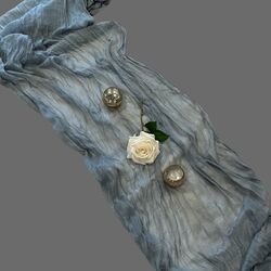 Table Runners   Cheesecloth   Dusty Blue