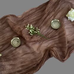 Table Runners - Gauze - Coffee