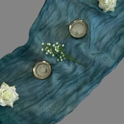 Table Runners - Gauze - Peacock Blue 