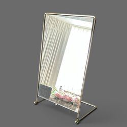 Vanity Mirror - Gold, Free Standing. 
