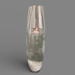 Vase - 50cm Clear Glass Teardrop