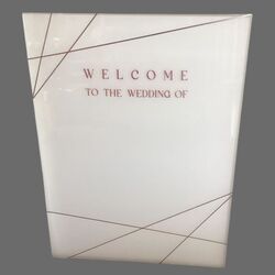 Welcome Board - Frosted Acrylic with Rose Gold 
