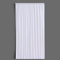 White Satin Curtain Panels 
