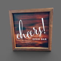Wooden Frame  Cheers 