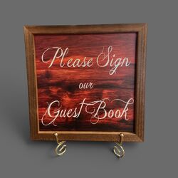 Wooden Frame - Please Sign our Guest Book