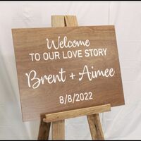 Welcome Board, Rustic Easel 