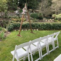A Frame Arbour, Americana Chairs 