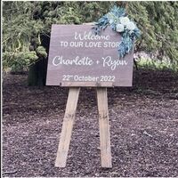 Welcome Board, Rustic Easel 