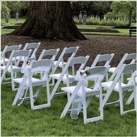 Americana chairs, Aisle flowers 
