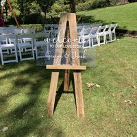 Welcome Board, Rustic Easel 