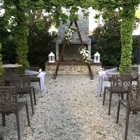 Arbour, Flowers, Lanterns 