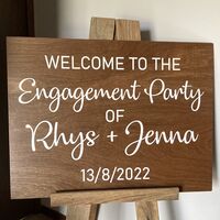 Welcome Board, Rustic Easel 