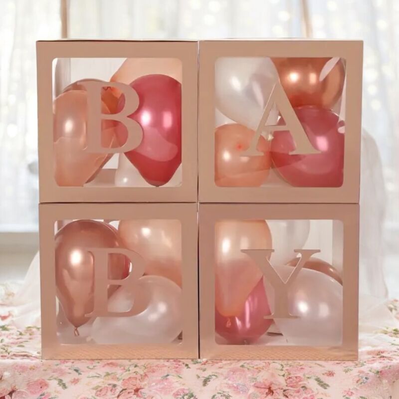 BABY   White or Rose Gold   Set of 4 Boxes