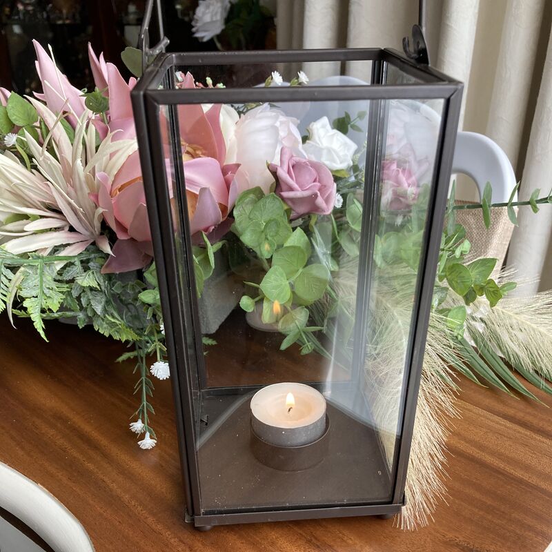 CLEARANCE FOR SALE Black Frame Lanterns with Handle Wedding Decor