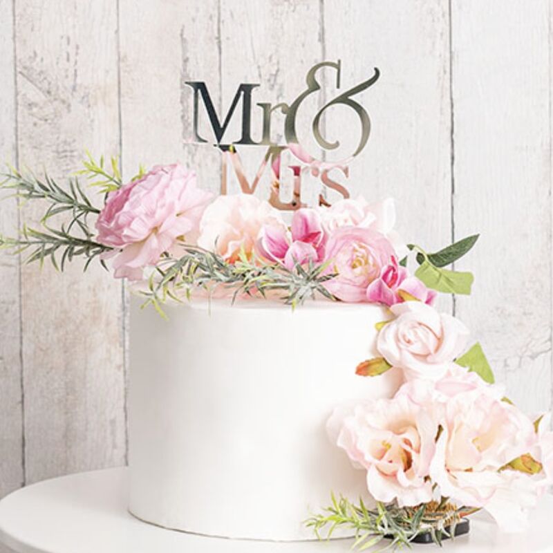 Cake Topper Mr & Mrs Acrylic Wedding Decor for Hire