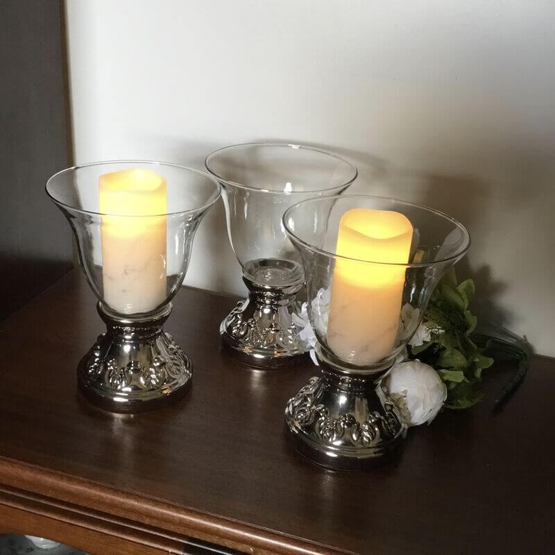 Candle/Lolly Holders with Silver Base Wedding Decor for Hire