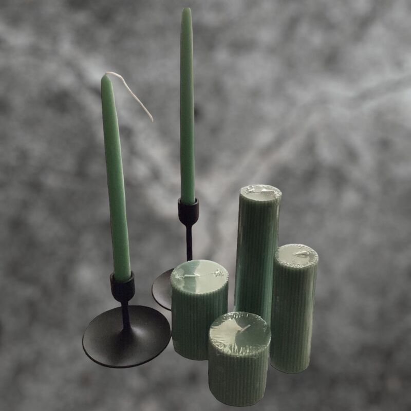 Candles   Sage Green Taper Candles