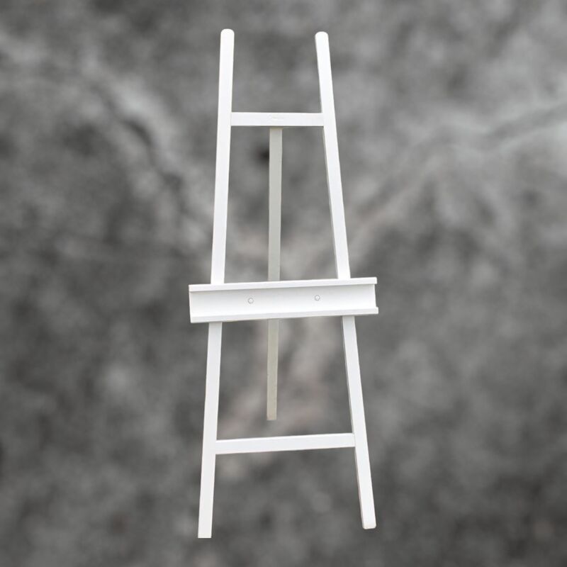 Easel   White Wooden Display Easel 